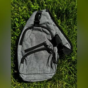 Gray Unisex Sling Bag